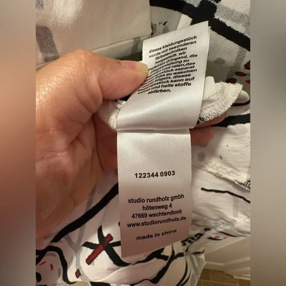 Rundholz cap sleeve midi shift dress XS wearable art - Picture 5 of 5